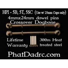 PhatDad RC 300M Series Cross-Over Dogbones for HPI Baja 5SC/5T/5B (25mm cup use)