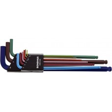 Bondhus Ballpoint Metric 'Extra-Long' Allen Key wrench set, 9-pce ColorGuard - Bondhus 69699
