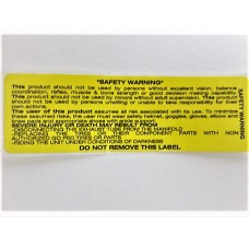 HPI 'Original' Warning Decal as supplied in 'SS' Kit