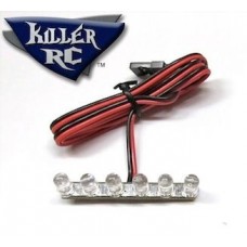 Killer RC Replacement 6 LED Super Bright Tail Light (Fits light bar or mount) - RED WITH RED LENSES