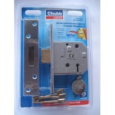 Chubb 5 Lever Deadlock Satin Chrome 3U114E 67mm