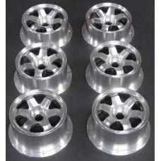 DDM "BILLET SIX" Aluminum Billet Wheels - Size A - for HPI Baja Front & Losi 5ive Front/Rear